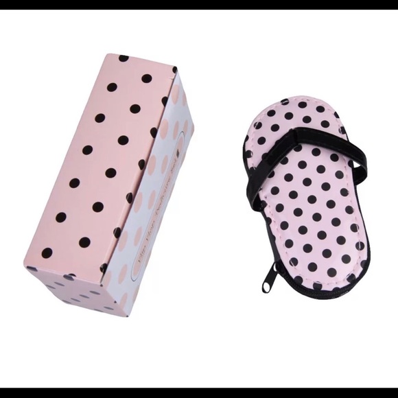 Polka dot nail set kit cute nail clipper polka dot pouch pink scissor travel - Picture 5 of 5